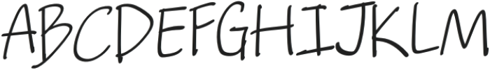 1 handwriting Regular otf (400) Font UPPERCASE