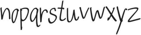 1 handwriting Regular otf (400) Font LOWERCASE