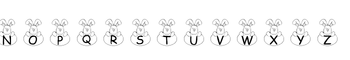 101! Bunny Hug Font UPPERCASE