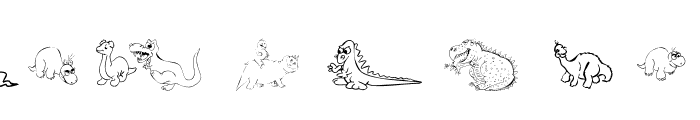 101! Cute DinoZ Font LOWERCASE