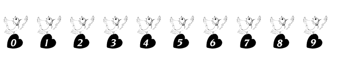 101! Doves Heart Font OTHER CHARS