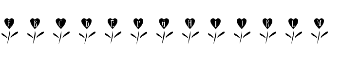101! Love Garden Font UPPERCASE