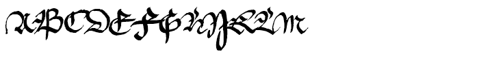 1420 Gothic Script Normal Font UPPERCASE