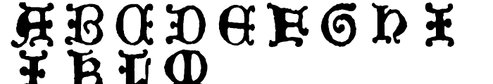 1479 Caxton Initials Regular Font UPPERCASE