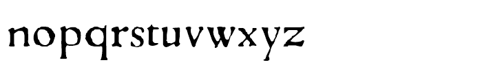 1543 Humane Petreius Regular Font LOWERCASE