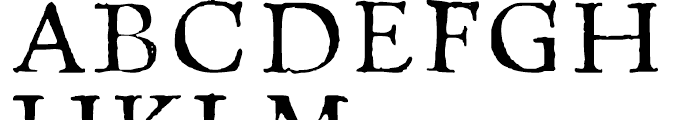 1543 Humane Petreius Titling Font UPPERCASE