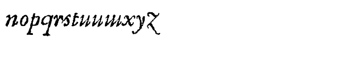 1557 Italique Regular Font LOWERCASE