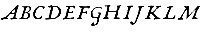 1584 Pragmatica Lima Italic Font UPPERCASE