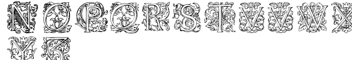 1585 Flowery Regular Font LOWERCASE