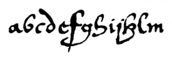 1536 Civilite Manual Regular Font LOWERCASE