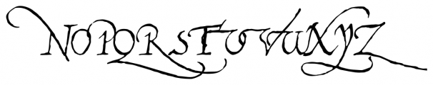 1540 Mercator Script Normal Font UPPERCASE