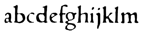 1543 Humane Petreius Regular Font LOWERCASE