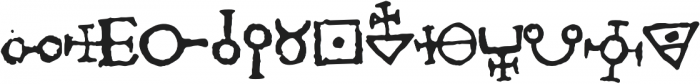 1651 Alchemy symbols otf (400) Font UPPERCASE