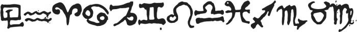 1651 Alchemy symbols otf (400) Font LOWERCASE