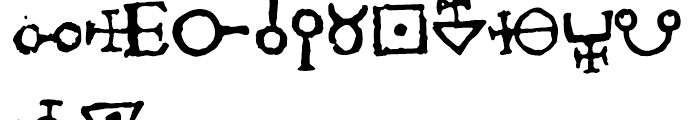 1651 Alchemy Symbols Regular Font UPPERCASE
