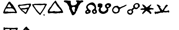 1651 Alchemy Symbols Regular Font LOWERCASE