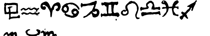 1651 Alchemy Symbols Regular Font LOWERCASE