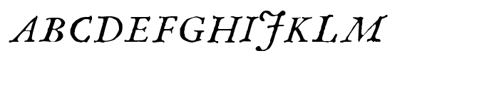 1669 Elzevir Italic Font UPPERCASE