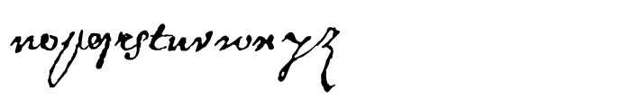 1682 Writhed Hand Regular Font LOWERCASE
