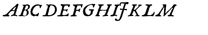 1689 GLC Garamond Italic Font UPPERCASE