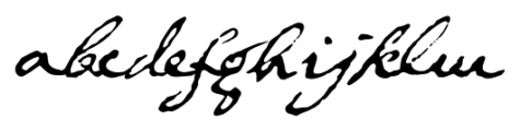 1634 Rene Descartes Normal Font LOWERCASE
