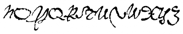 1638 Civilite Manual Regular Font UPPERCASE