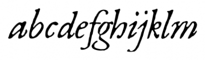 1669 Elzevir Italic Font LOWERCASE