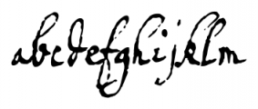 1672 Isaac Newton Regular Font LOWERCASE