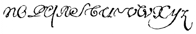 1682 Writhed Hand Regular Font UPPERCASE