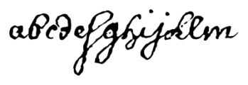 1682 Writhed Hand Regular Font LOWERCASE