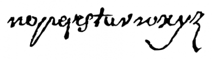1682 Writhed Hand Regular Font LOWERCASE
