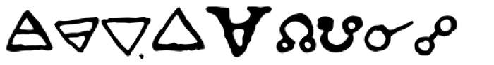 1651 Alchemy Symbols Font LOWERCASE