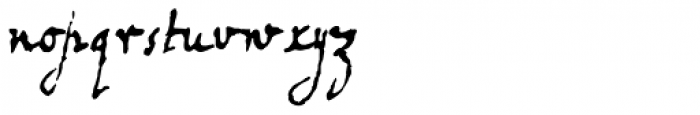 1672 Isaac Newton Font LOWERCASE