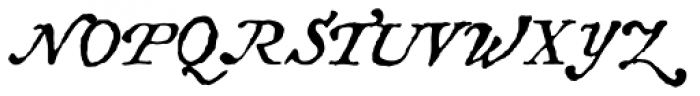 1676 Morden Map Classic Italic Font UPPERCASE