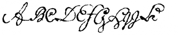 1682 Writhed Hand Font UPPERCASE