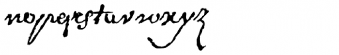 1682 Writhed Hand Font LOWERCASE