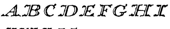 1741 Financiere Titling Italic Font UPPERCASE