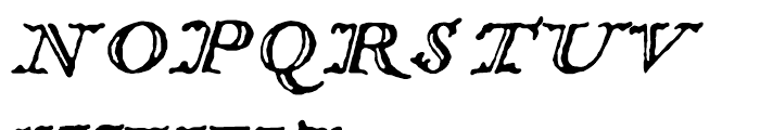 1741 Financiere Titling Italic Font LOWERCASE