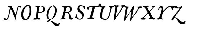 1785 GLC Baskerville Italic Font UPPERCASE