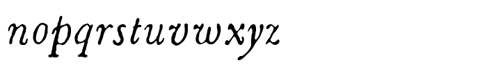 1785 GLC Baskerville Italic Font LOWERCASE