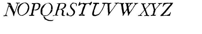 1786 GLC Fournier Italic Font UPPERCASE