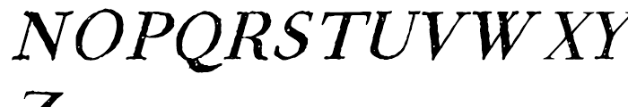 1790 Royal Printing Caps Normal Italic Font UPPERCASE