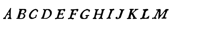 1790 Royal Printing Caps Normal Italic Font LOWERCASE