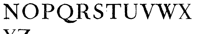 1790 Royal Printing Caps Normal Font UPPERCASE
