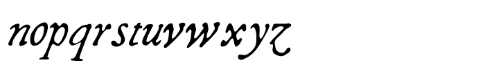 1790 Royal Printing Italic Font LOWERCASE