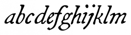 1790 Royal Printing Italic Font LOWERCASE