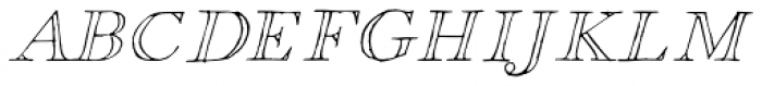 1751 GLC Copperplate Outline Italic Font UPPERCASE