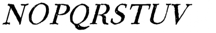 1790 Royal Printing Caps Italic Font UPPERCASE