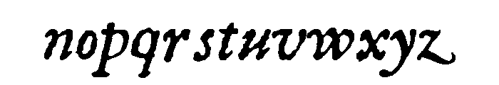 1722 Regular Italic Font LOWERCASE