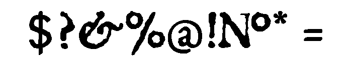1722 Regular Font OTHER CHARS